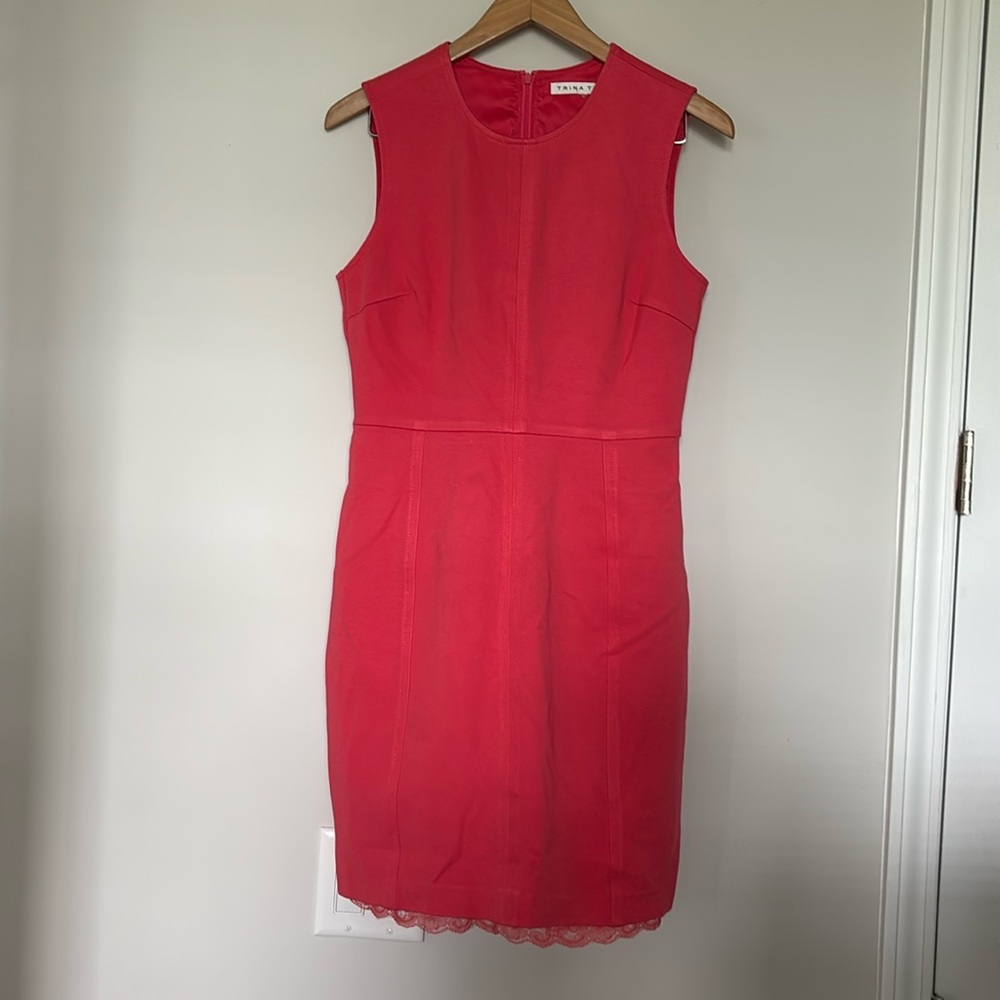 Trina Turk Coral Pink Sheath Kensie Dress EUC